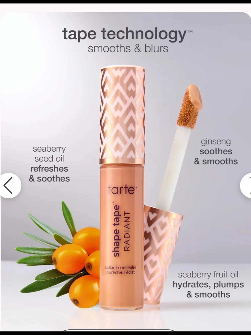 tarte Shape Tape Radiant Concealer In 38N Medium -Tan Neutral NIB